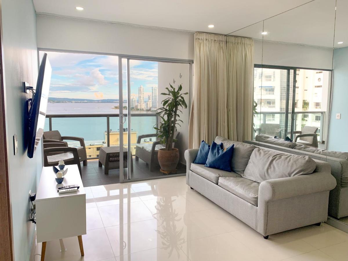 Oceanview Escape Pool, Jacuzzi & Gym In Bocagrande Apartment Cartagena Bagian luar foto